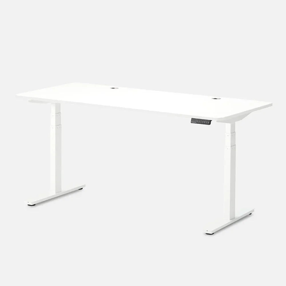 Desk 2 L-Shaped Standing Desk Triple Motor 77 X 64 White - Black