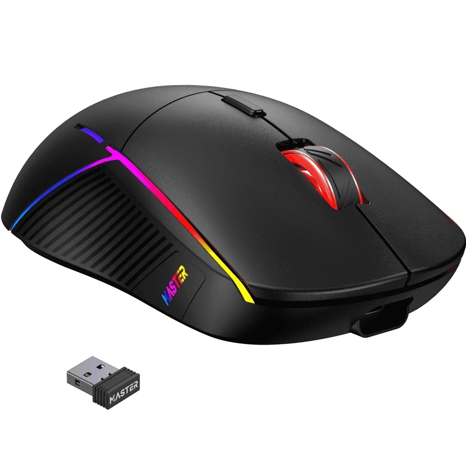 Wireless Gaming Mouse,24000Dpi Adjustable,6 Programmable Buttons,75H Battery,3 Mode 2.4Ghz/Bluetooth 5.3/USB-C Wired, Rechargeable Gaming Mice for Pc,Mac,Computer,Laptop,Tablet-White