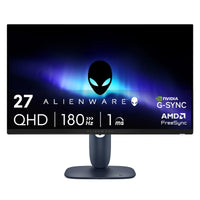 27-inch Alienware gaming monitor with QHD 180Hz refresh rate, 1ms response time, NVIDIA G-SYNC, AMD FreeSync