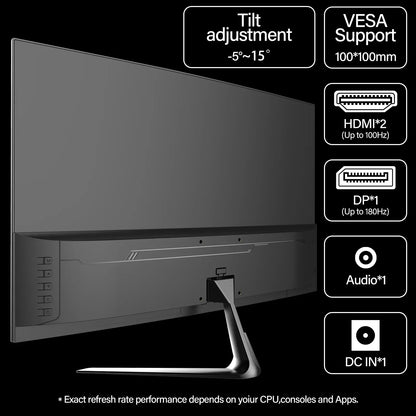 24.5 Inch Gaming Monitor 180Hz/165Hz FHD(1080P) Computer Monitors Black
