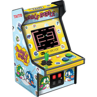 Bubble Bobble mini arcade machine with retro 8-bit graphics and colorful joystick, by My Arcade.