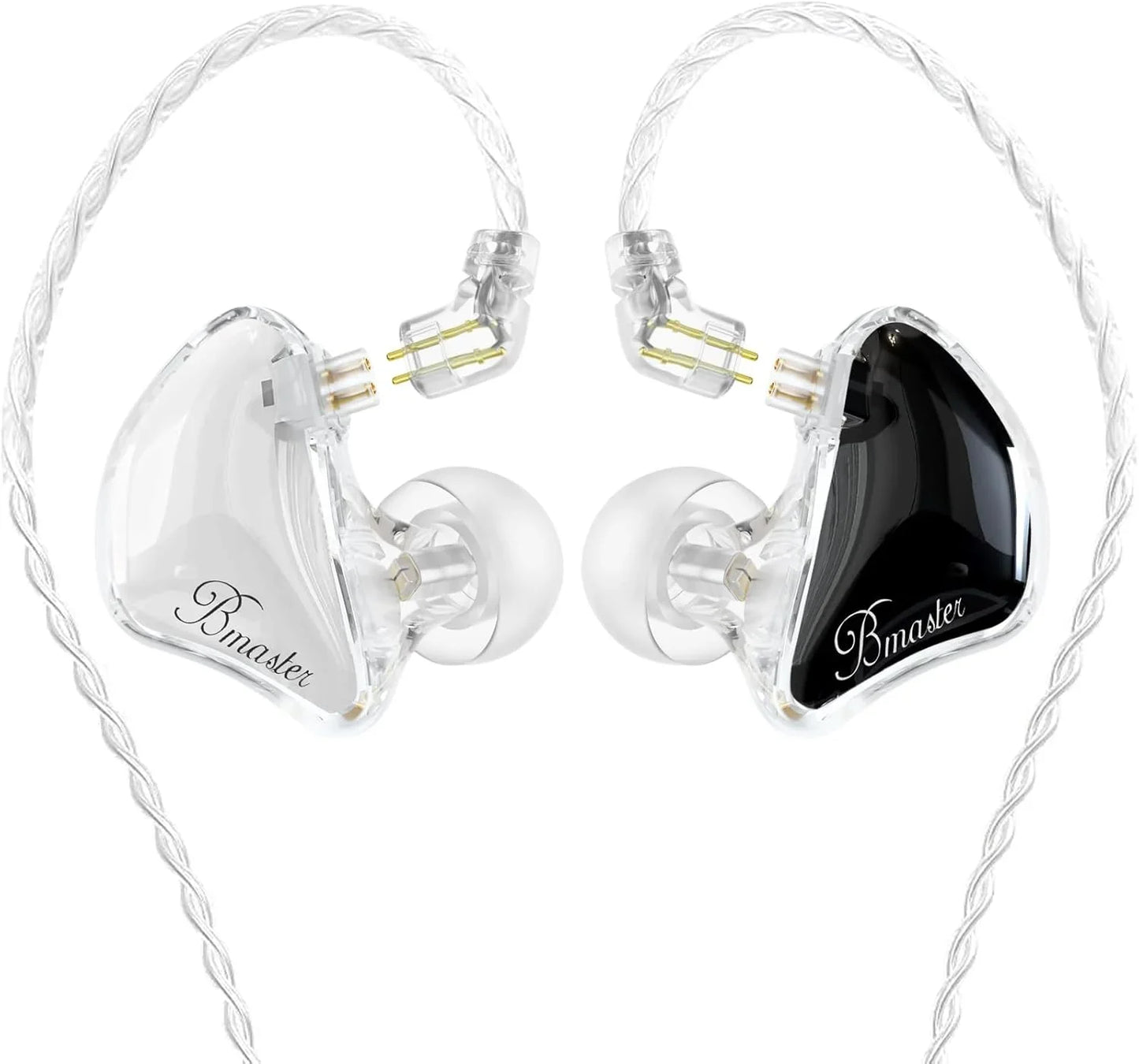 In-Ear Monitors, Bmaster Triple Driver Hifi Stereo Noise-Isolating with Enhanced Bass for Musicians Stage/Audio Recording (PRO Orange/Black)