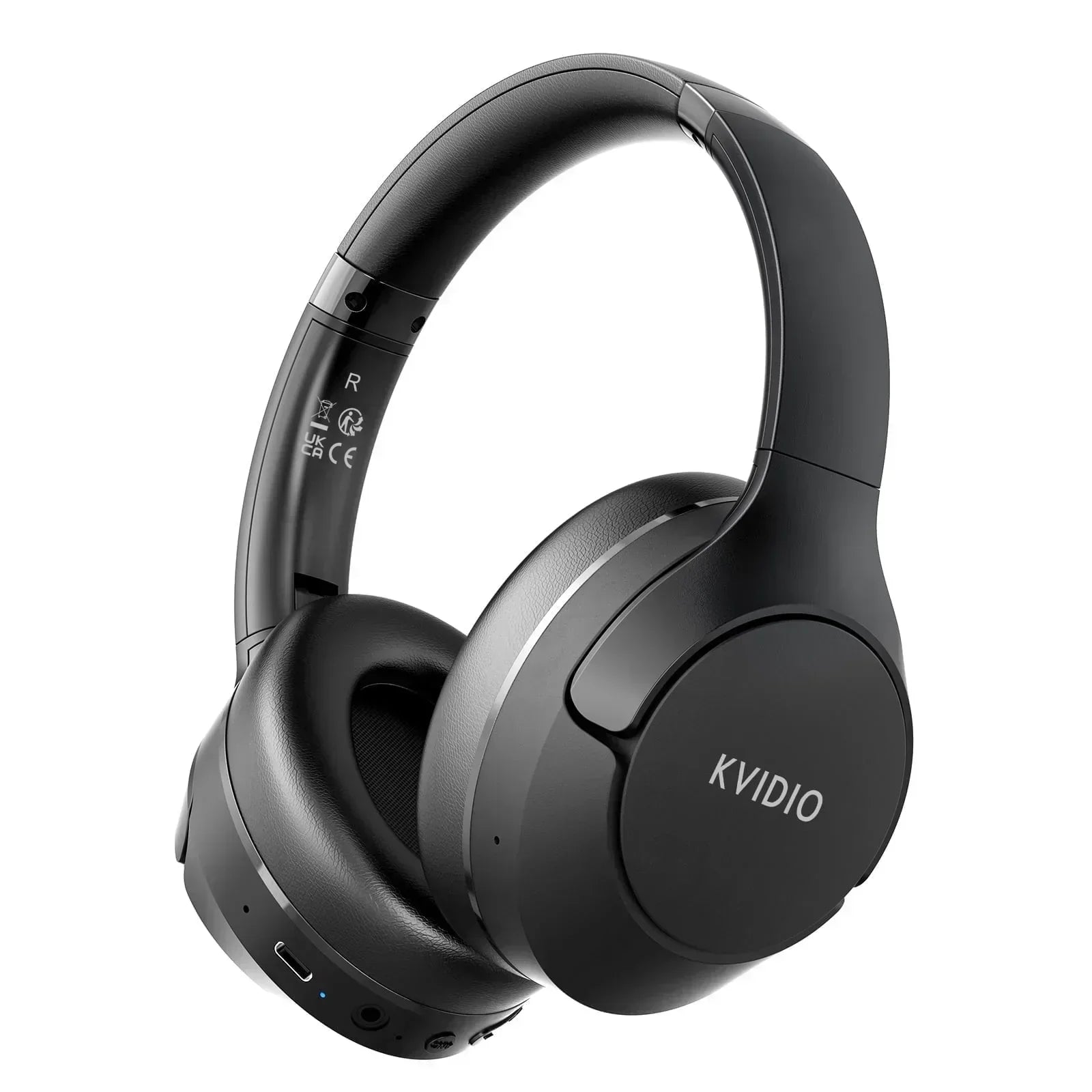 Wireless Bluetooth Headphones, 65H Running Time Over-Ear Headphones with Microphone, Bass Headphones for Computer Laptop Travel Home Office PC (Black)