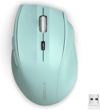 Wireless Mouse for Laptop, Portable Optical Computer Mouse, 6 Buttons, Cordless 2.4Ghz with USB Receiver, 5-Level 4800 DPI, 18 Months Battery Life for PC Chromebook Windows Mac