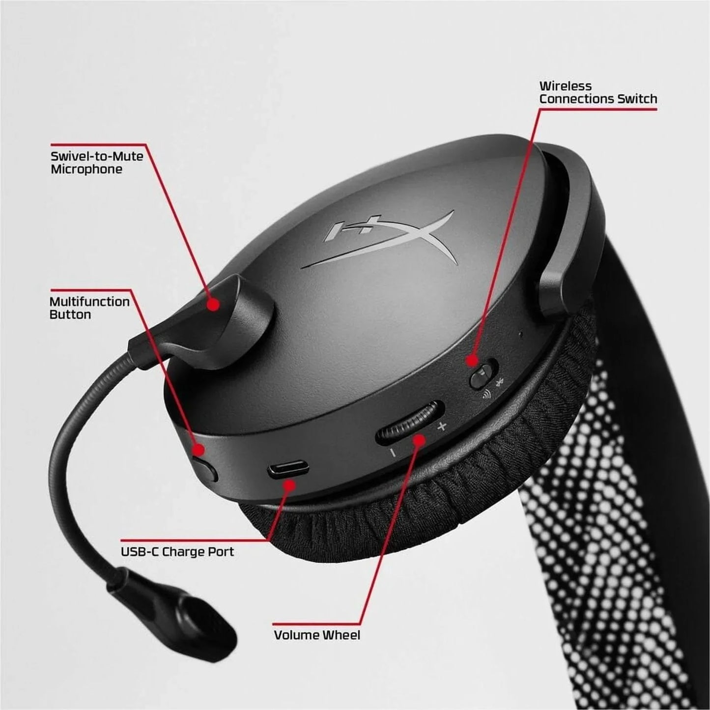 Cloud Jet Wireless Black Gaming Headset (AJ0T1AA)
