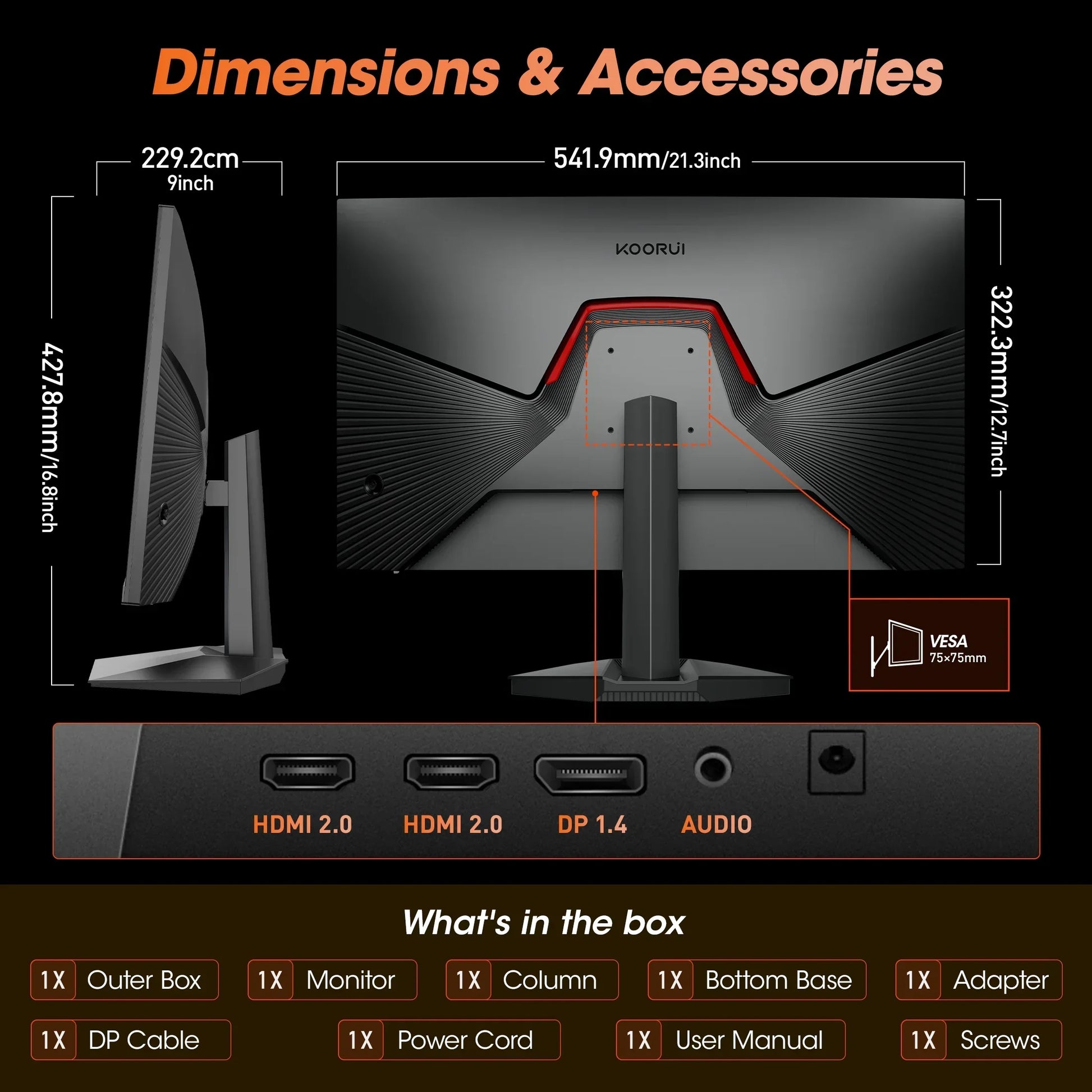 24" 1080P Gaming Monitor, 240Hz FHD Computer Monitor, 1Ms Adaptive-Sync, VESA Mountable, New, G2411X