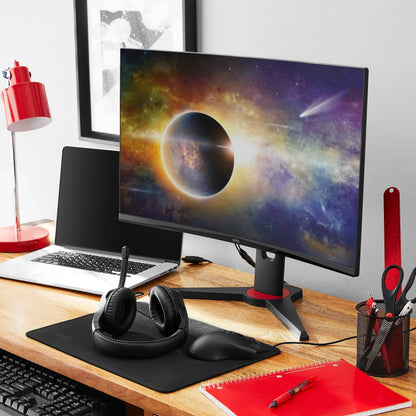 27" Curved QHD (2560 X 1440P) 180Hz 1Ms AMD Freesync Gaming Monitor with Cables, Black, New