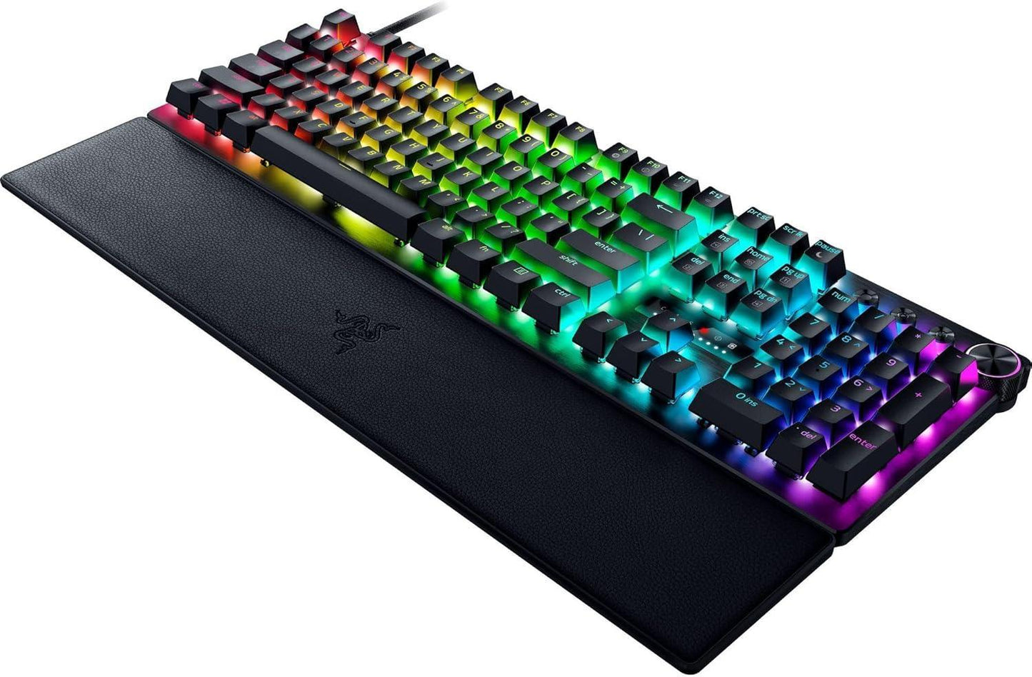 RGB mechanical gaming keyboard with wrist rest, retro 8-bit style, modern gamer gear