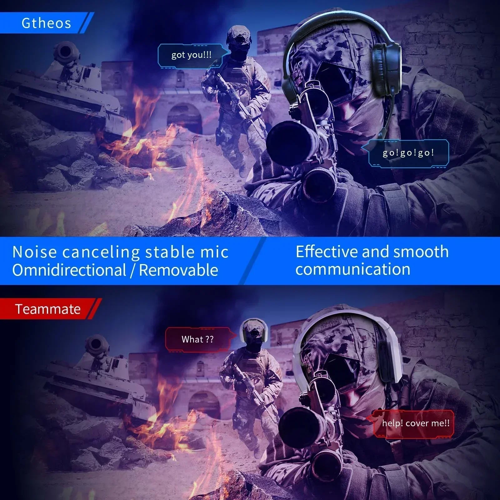 Wireless Gaming Headset Compatible for PS5 Switch PC Mac, 2.4 Ghz/Bluetooth 5.2 Gaming Headphones with Noise Cancelling Microphone 40+ Hours Battery Life,3.5Mm Wired for Xbox Series