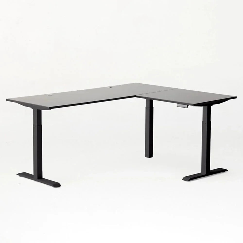Desk 2 L-Shaped Standing Desk Triple Motor 77 X 64 White - Black