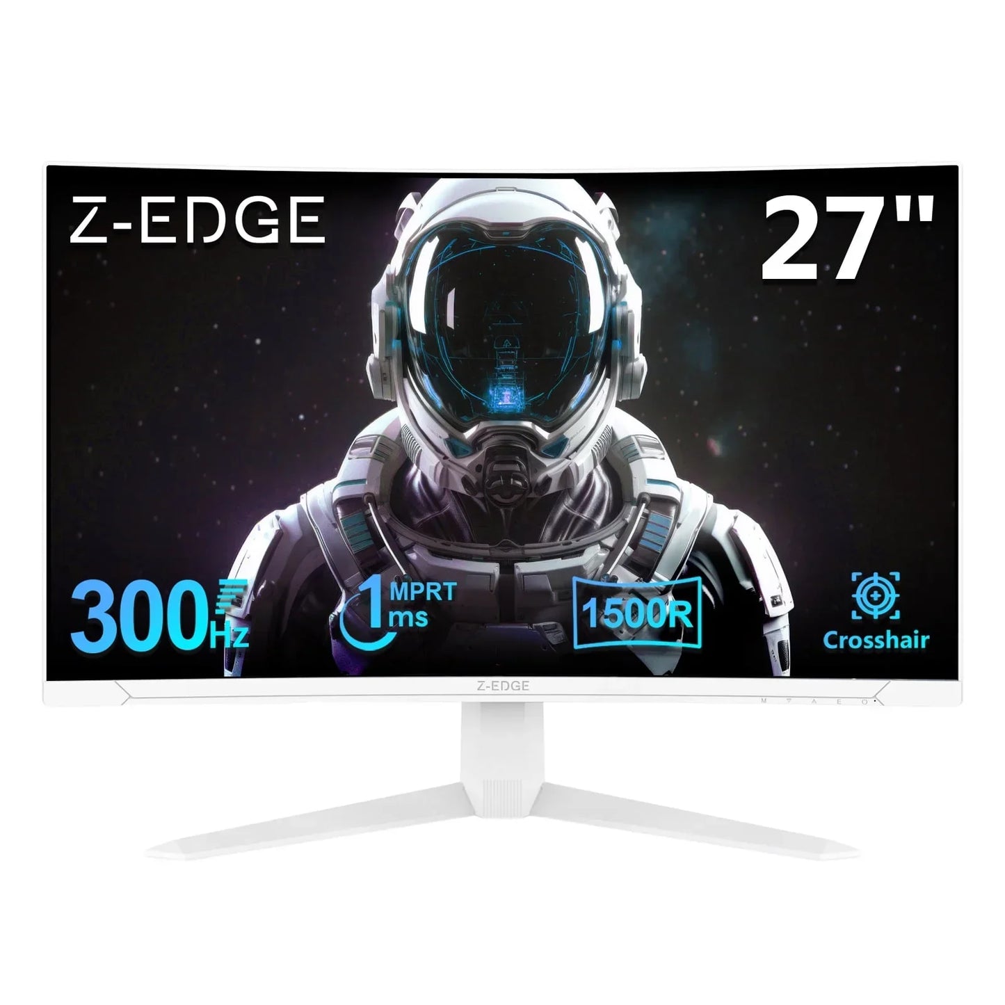 27-inch curved Z-Edge gaming monitor with 300Hz refresh rate, 1ms response time, and crosshair feature