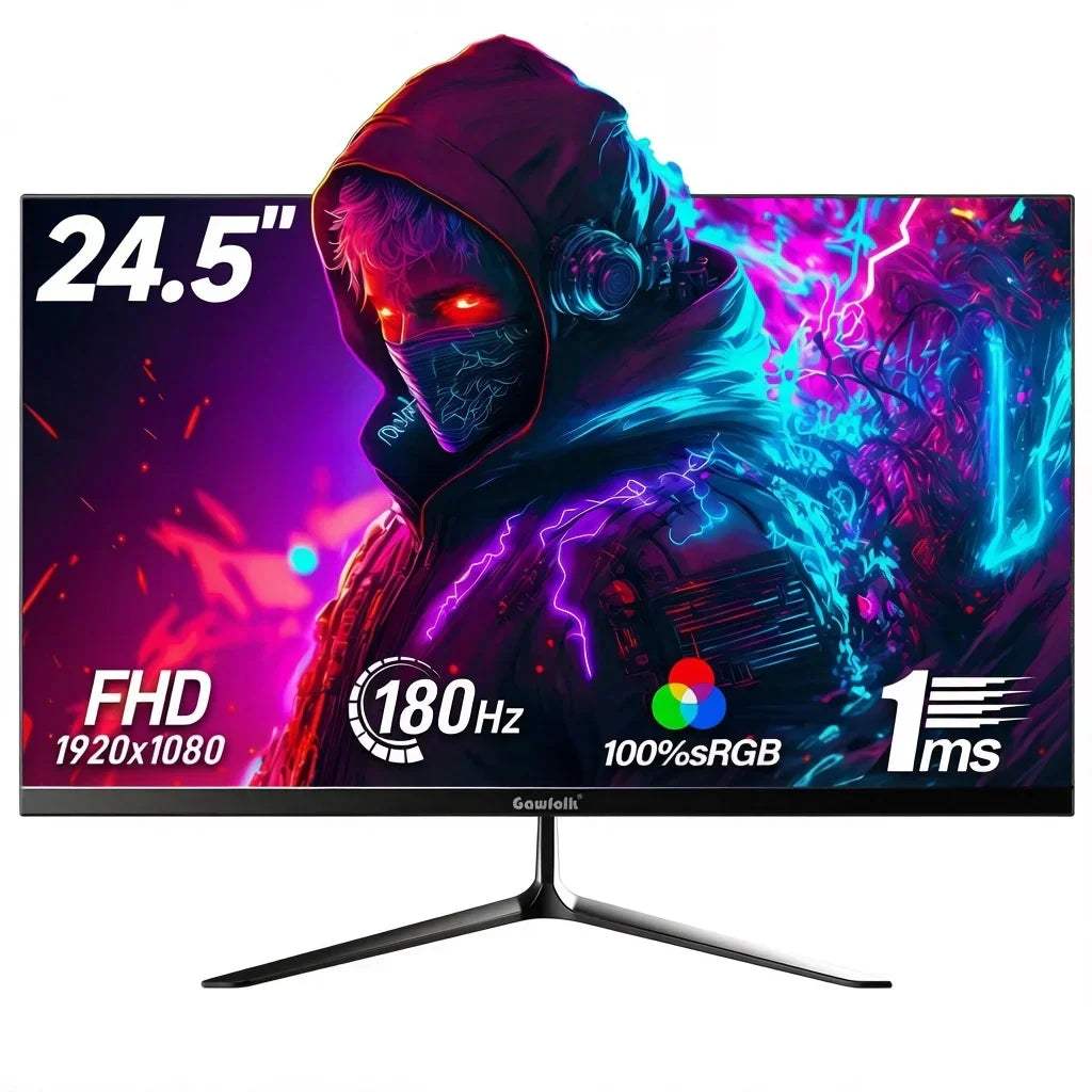 24.5 Inch Gaming Monitor 180Hz/165Hz FHD(1080P) Computer Monitors Black