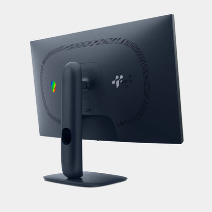 Back view of a sleek black Alienware curved gaming monitor with ergonomic stand