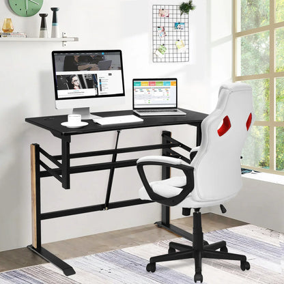 Pneumatic Height Adjustable Standing Desk Sit to Stand Computer Desk Workstaion