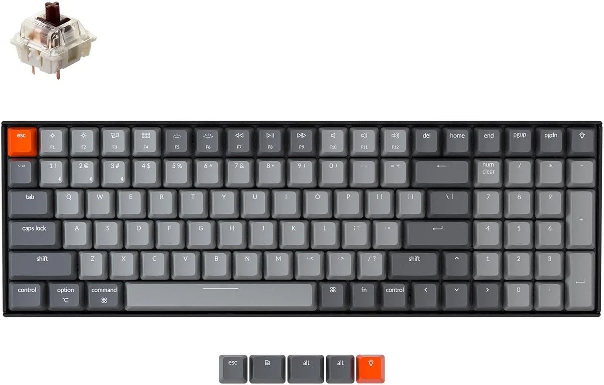 Byte Style retro 8-bit style mechanical keyboard with RGB keys and brown switch, modern gaming gear