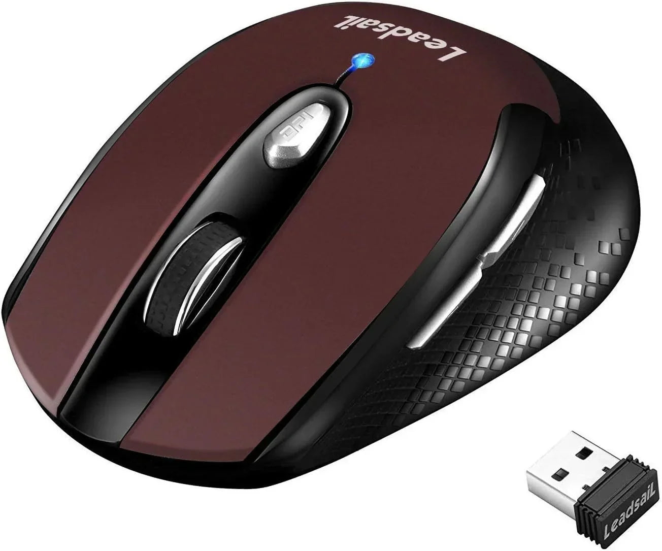 Wireless Mouse for Laptop, 2.4G Portable Slim Cordless Computer Mouse Less Noise, 6 Buttons, for Windows 10/8/7/Mac/Macbook Pro/Air/Hp/Dell/Lenovo/Acer