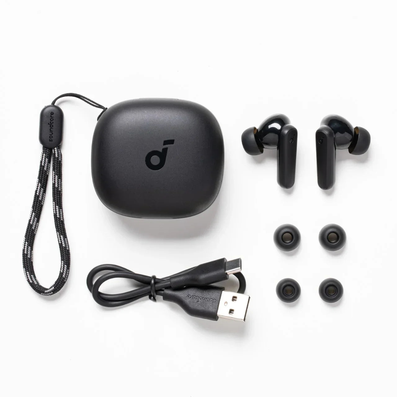 P25I Bluetooth True Wireless Earbuds, Big Bass, 30H Playtime, IPX5, with Charging Case, Black