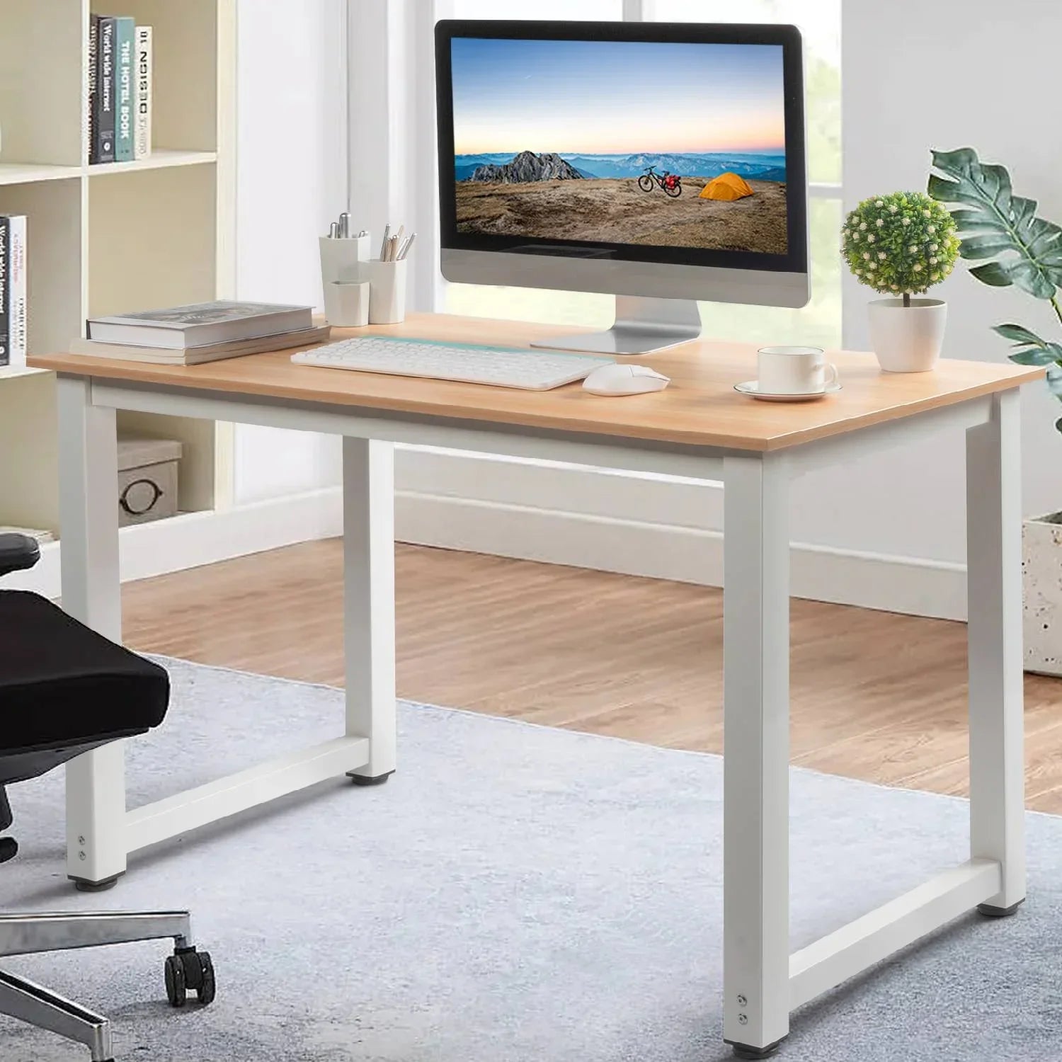 Wood Computer Desk PC Laptop Study Table Workstation Home Office Furniture