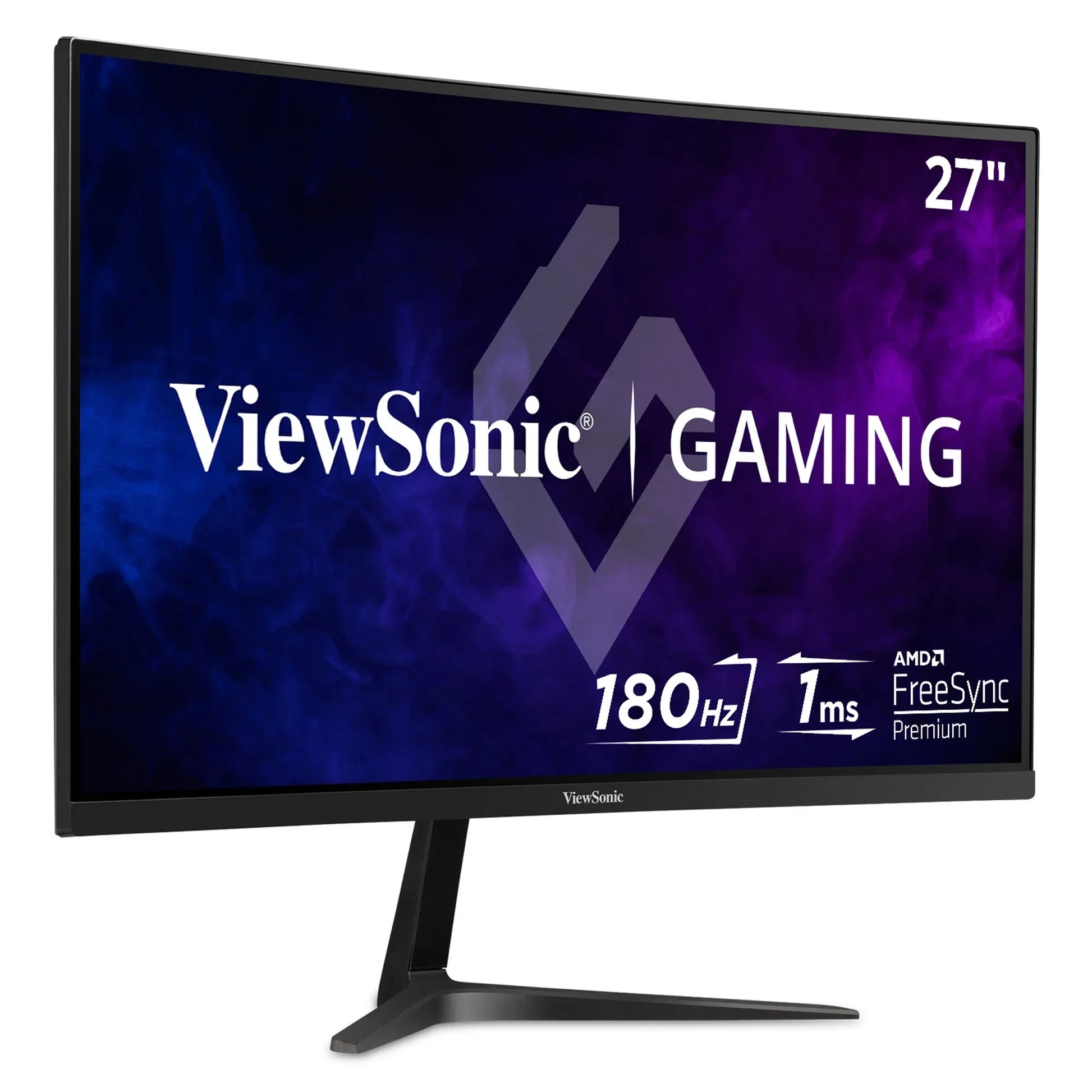 27-inch ViewSonic gaming monitor with 180Hz refresh rate, 1ms response time, and AMD FreeSync Premium
