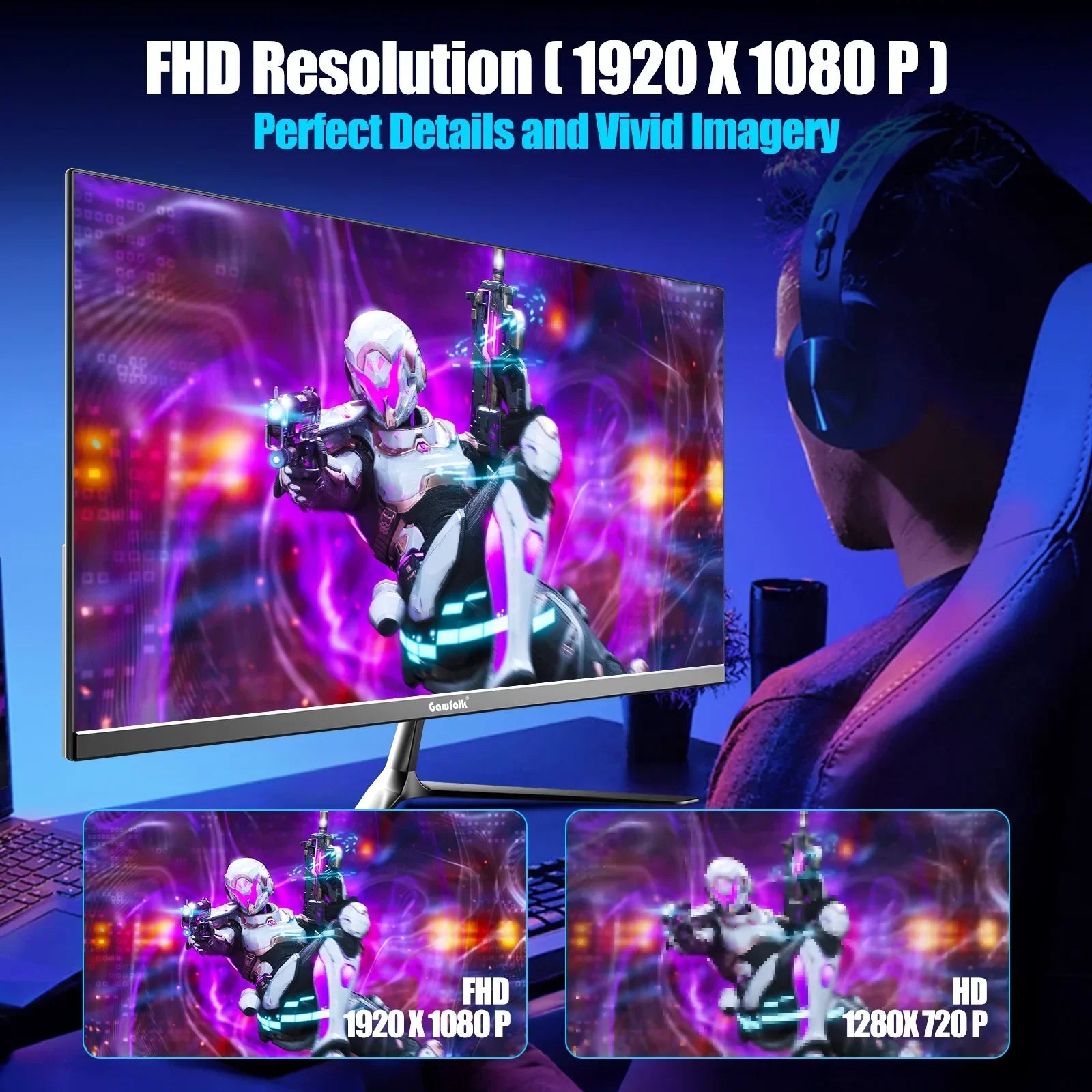 24.5 Inch Gaming Monitor 180Hz/165Hz FHD(1080P) Computer Monitors Black