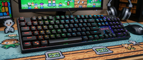 Redragon K582 RGB Mechanical Gaming Keyboard | Full Size 104 Keys | Linear Red Switches | Double-Shot ABS Keycaps | 16.8M RGB Backlit