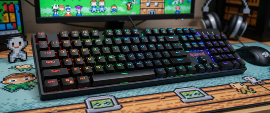 Redragon K582 RGB Mechanical Gaming Keyboard | Full Size 104 Keys | Linear Red Switches | Double-Shot ABS Keycaps | 16.8M RGB Backlit