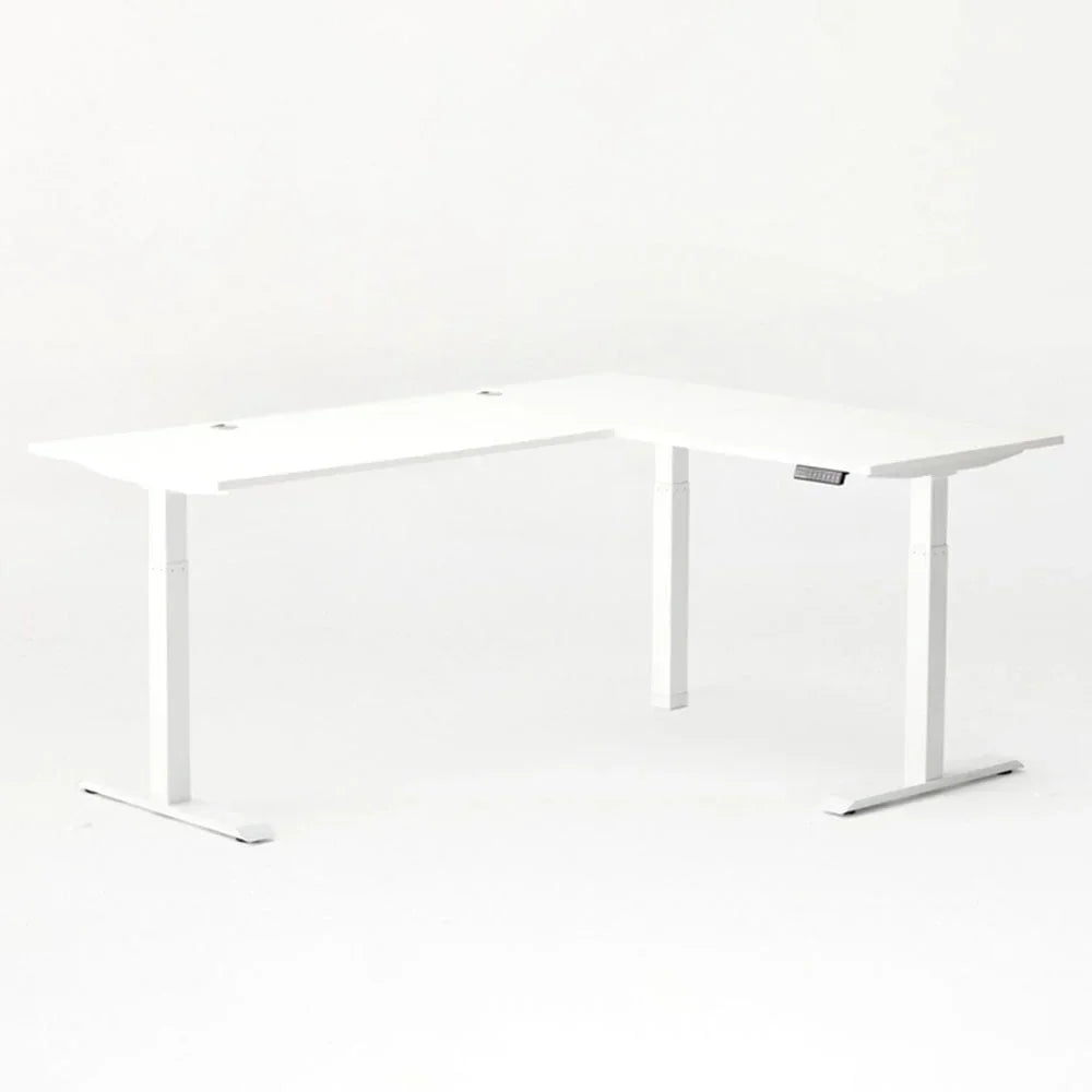 Desk 2 L-Shaped Standing Desk Triple Motor 77 X 64 White - Black