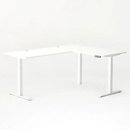 Desk 2 L-Shaped Standing Desk Triple Motor 77 X 64 White - Black