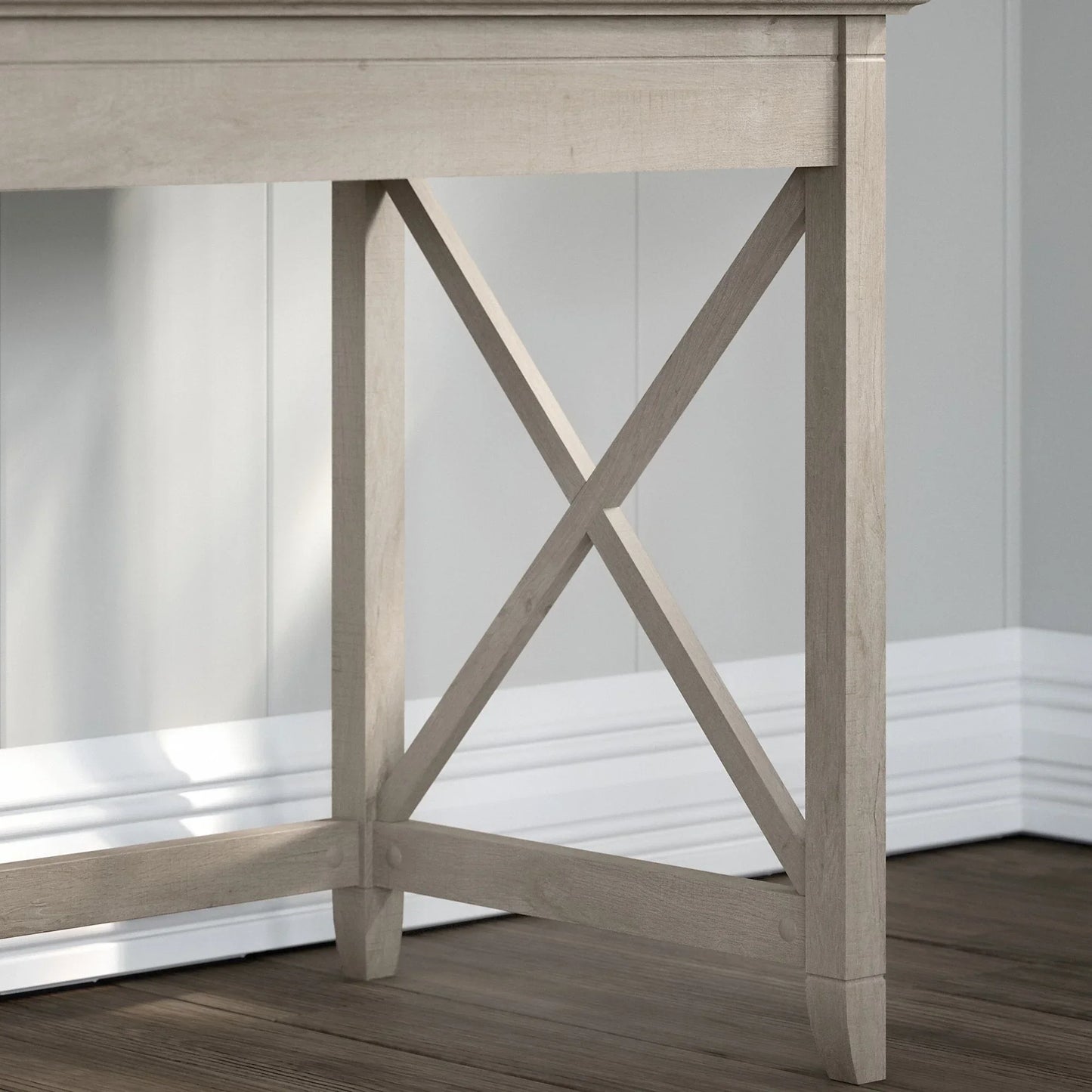 Key West 60" L Shaped Desk, Washed Gray