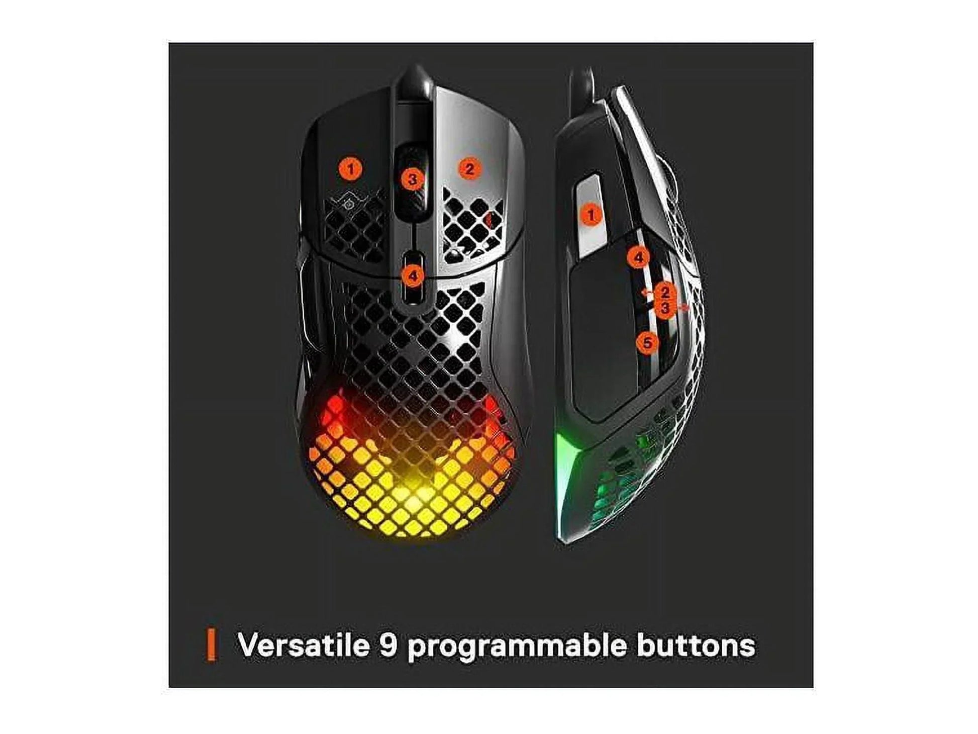 Aerox 5 Wireless - Lightweight Wireless Gaming Mouse - 18000 CPI -- Truemove Air Optical Sensor - Ultra-Lightweight Water Resistant Design – 180+ Hour Battery Life