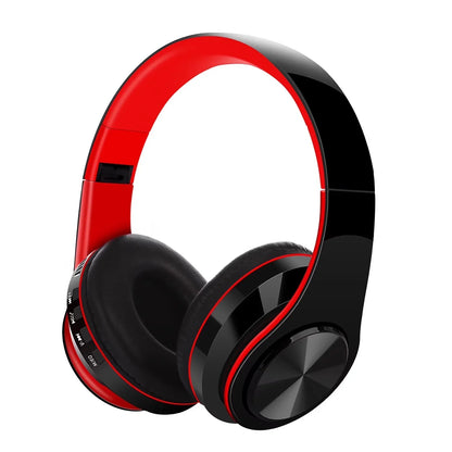 Over-Ear Wireless Bluetooth Headphones, Foldable Multi-Mode Wireless Headphones with Built-In Microphone, Wireless over Ear Headset for Travel, 10-Hour Playtime, Black