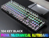 Luminous Retro Punk Mechanical Wired Gaming Keyboard