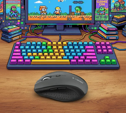 E-YOOSO E-1010 Wireless Gaming Mouse | 6 Buttons | 2.4GHz USB Receiver | 5-Level 4800 DPI