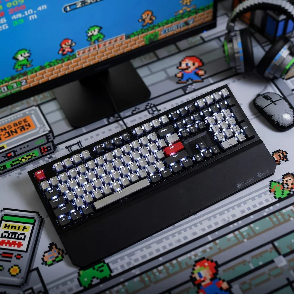 Hexgears X5 Wireless Mechanical Keyboard | Full Size 108 Keys | 2.4G + USB-C | Kailh Box 3.0 Linear Switches | N-Key Rollover | Backlit