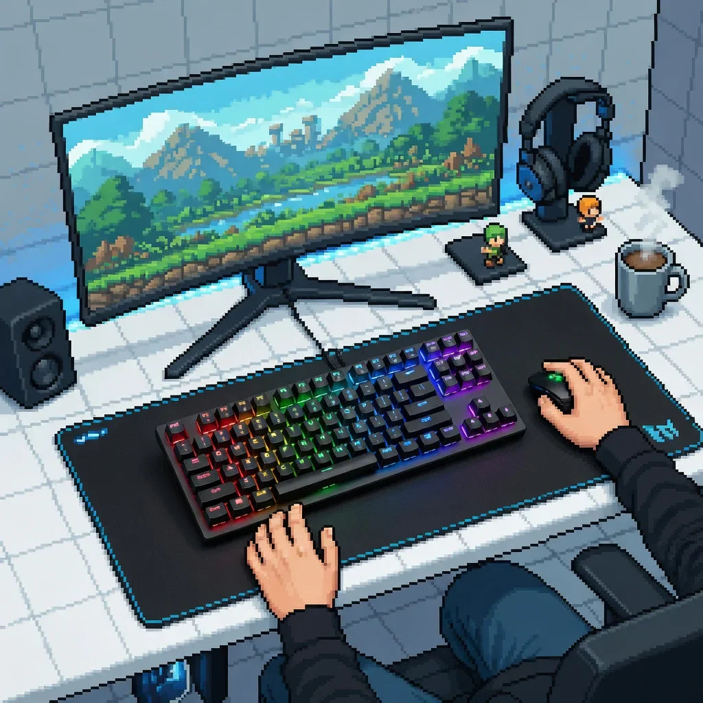TECWARE Phantom 87 Key RGB Mechanical Gaming Keyboard | Outemu Red Switch | 16.8M Color LED Lighting | 18 Pre-Set | Low Latency | N-Key Rollover | Software Customizable Keys | Wired USB Connection