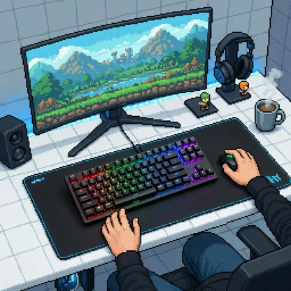 TECWARE Phantom 87 Key RGB Mechanical Gaming Keyboard | Outemu Red Switch | 16.8M Color LED Lighting | 18 Pre-Set | Low Latency | N-Key Rollover | Software Customizable Keys | Wired USB Connection