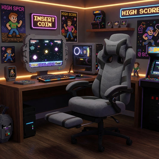 RESPAWN 110 Pro Gaming Chair | Reclining | Footrest | Adjustable | Headrest Pillow