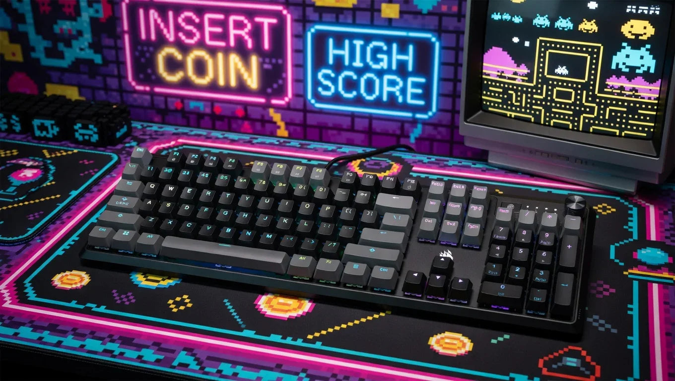 Corsair K70 CORE RGB Gaming Keyboard | USB Wired | Red Linear Switches | Gray