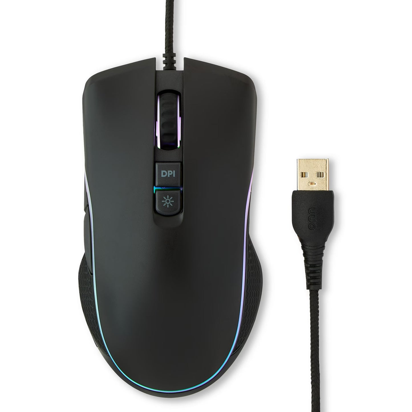 ONN Wired USB Gaming Mouse | Adjustable DPI | Backlit | 7 Buttons