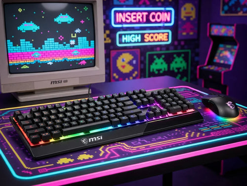 MSI Vigor GK30 Combo | 6-Zone RGB Gaming Keyboard | GM11 Gaming Mouse | Water Repellent | Splash-Proof | 5000 DPI
