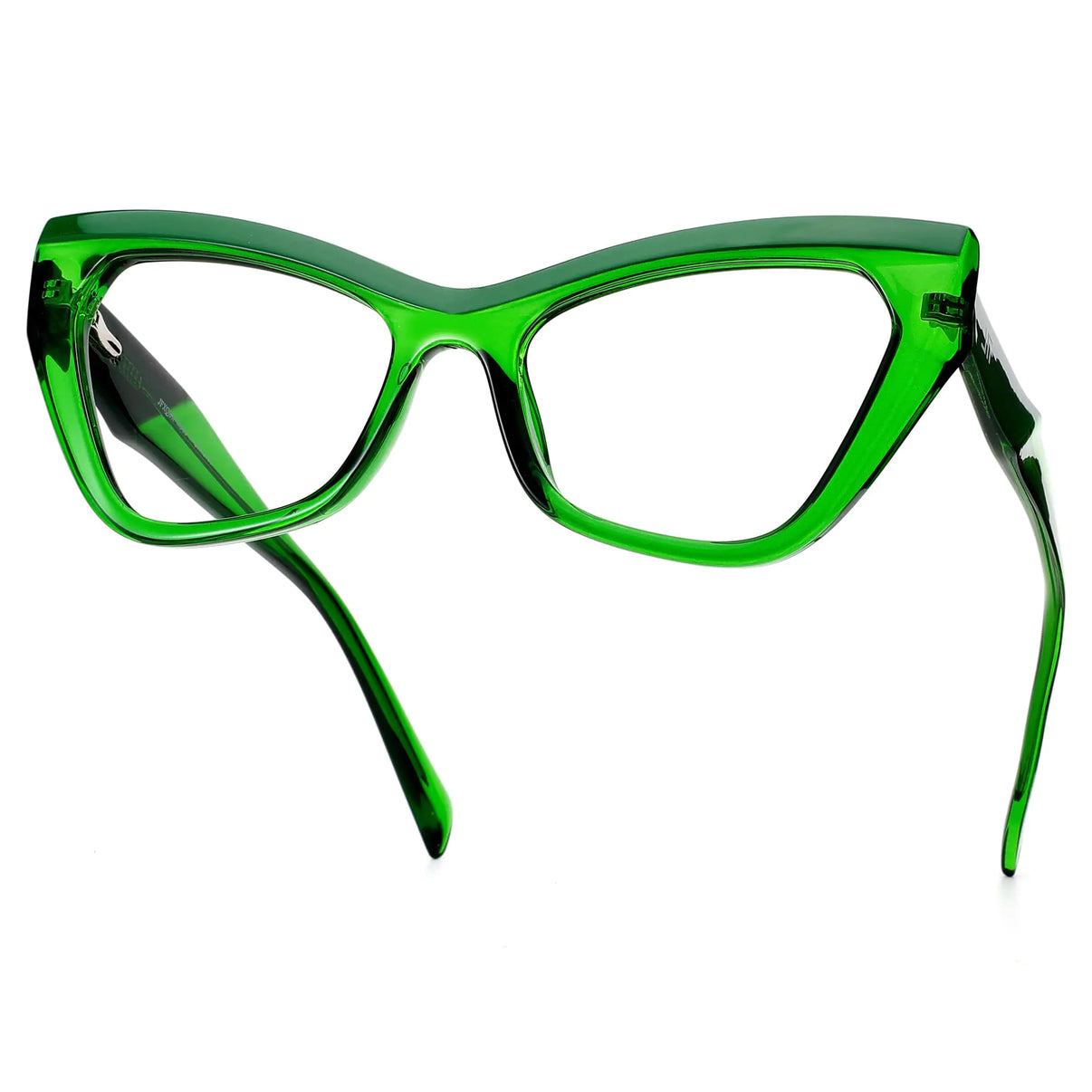 JFXQDR Women's Cat Eye Blue Light Blockers - Basil Green - ByteStyle