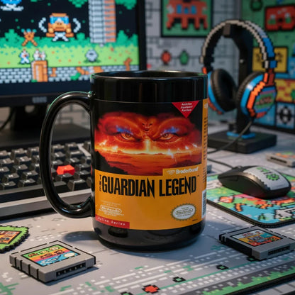 Retro 8-Bit Sci-Fi Action Ceramic Mug | 15oz Classic NES-Era Gaming