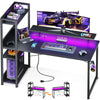 ODK Multifunctional Gaming Desk with LED and Power Ports