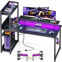 ODK Multifunctional Gaming Desk with LED and Power Ports