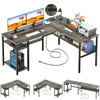 FlexiDesk Reversible L-Shaped Workstation with Built-In Power Station