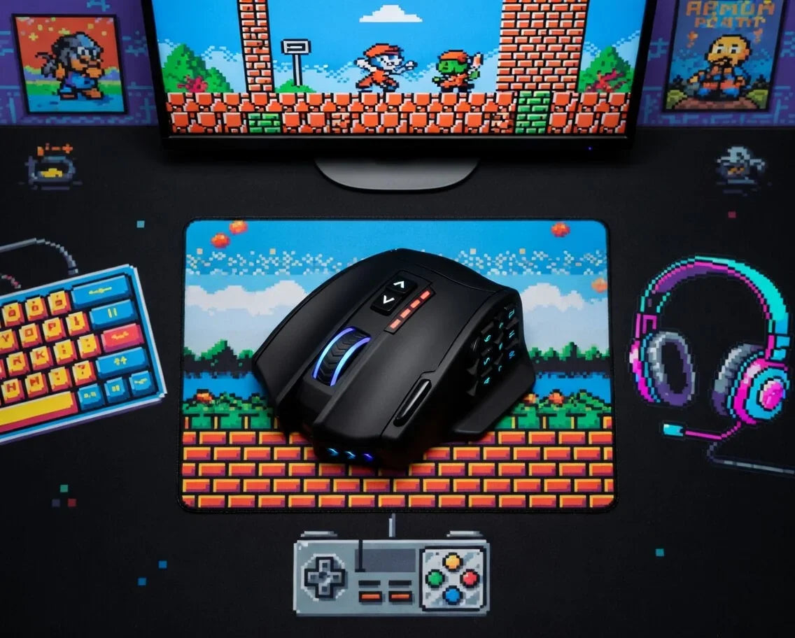 UTechSmart Venus Pro RGB Wireless MMO Gaming Mouse | 16,000 DPI Optical Sensor | 2.4GHz | 16 Programmable Buttons | 16M Chroma RGB | Up to 70Hr Battery