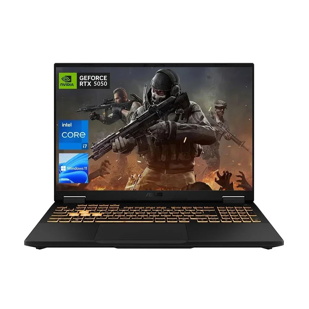 Gaming laptop with NVIDIA GeForce RTX 3050, Intel Core i7, backlit keyboard, Windows 11