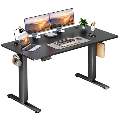 40X24 Inch Electric Standing Desk, Ergonomic Rising Modern Lift Motorized Gaming Desktop Workstation for Work Home Office, Height Adjustable, White