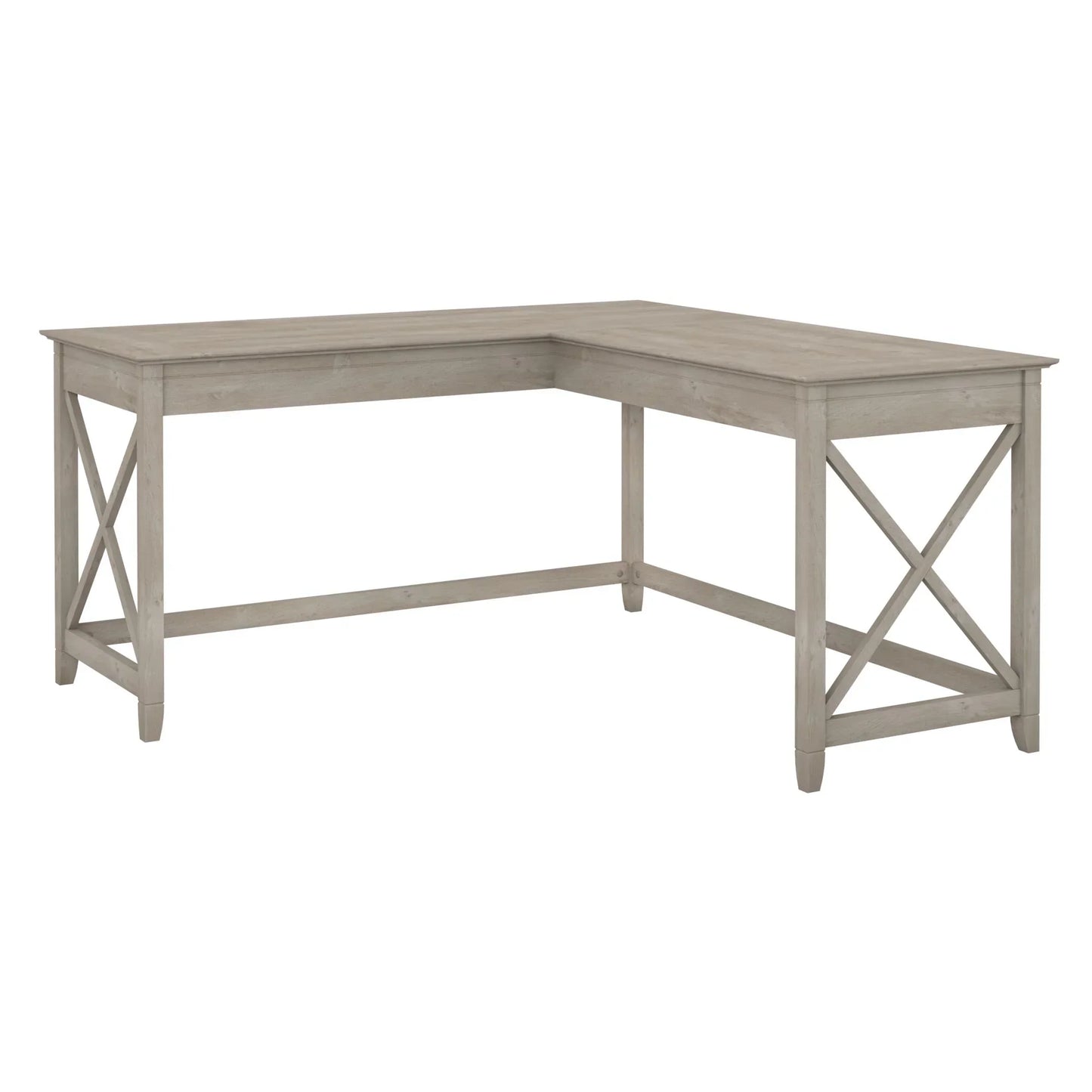 Key West 60" L Shaped Desk, Washed Gray