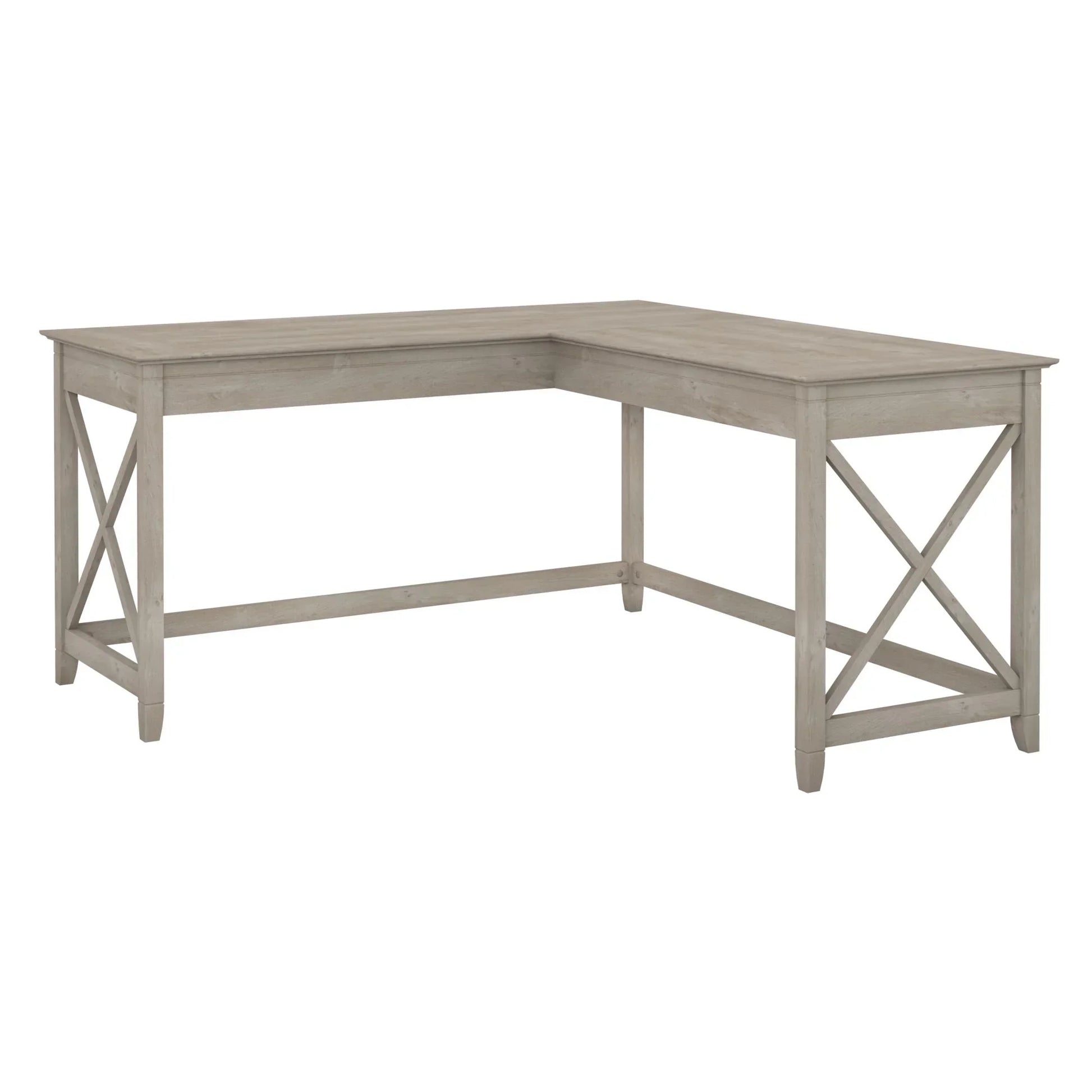 Key West 60" L Shaped Desk, Washed Gray